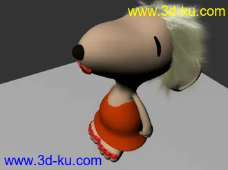 3D打印模型练习做的卡通小狗的图片