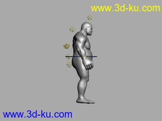 3D打印模型打太极-人物骨骼动画；绑定好虚拟体、控制器的人体的图片