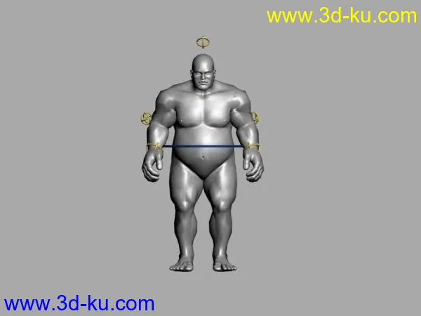 打太极-人物骨骼动画；绑定好虚拟体、控制器的人体模型的图片2