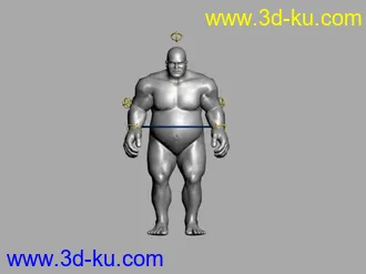 3D打印模型打太极-人物骨骼动画；绑定好虚拟体、控制器的人体的图片