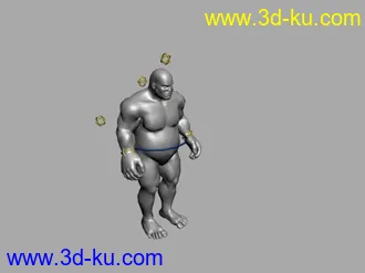 3D打印模型打太极-人物骨骼动画；绑定好虚拟体、控制器的人体的图片