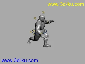 3D打印模型打太极-人物骨骼动画；绑定好虚拟体、控制器的人体的图片