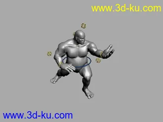 3D打印模型打太极-人物骨骼动画；绑定好虚拟体、控制器的人体的图片