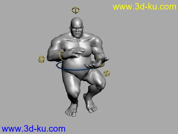 打太极-人物骨骼动画；绑定好虚拟体、控制器的人体模型的图片8