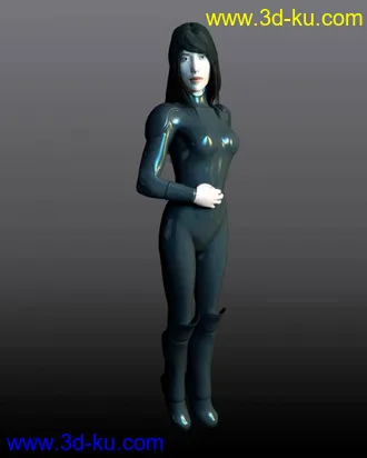 3D打印模型收藏的一些带骨骼的卡通女人体（一）的图片