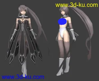 3D打印模型比较精细的手办风格性感美女的图片