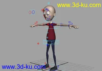 3D打印模型骨骼绑定完的人物的图片