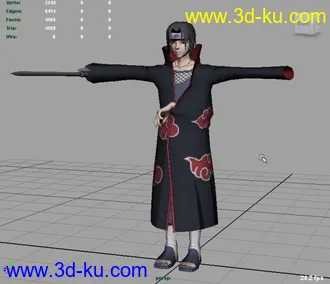 3D打印模型Naruto / Akatsuki - Itachi Uchiha+ obj的图片