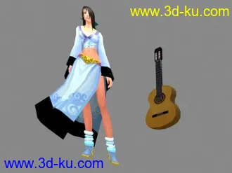 3D打印模型古装少女的图片