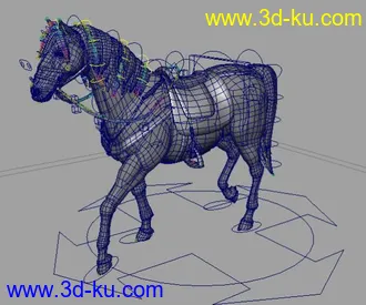 3D打印模型马的绑定+动画的图片
