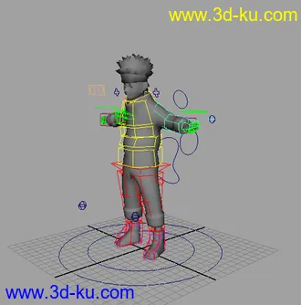 3D打印模型鸣人 绑定好了的图片