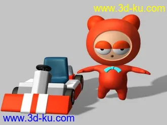 3D打印模型很可爱的卡丁宝宝（带动画）跑跑卡丁车的图片