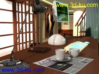 3D打印模型一个桌面。的图片