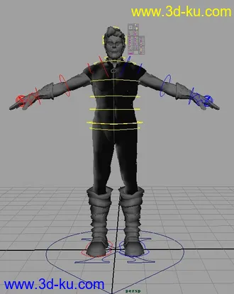 3D打印模型戴眼镜的帅叔叔~~有绑定 有面部表情~~的图片