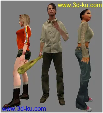 恐怖生存游戏《Obscure》主角模型的图片