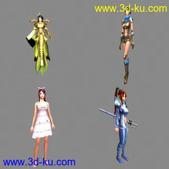 3D打印模型几个科幻人物的图片