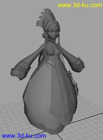 3D打印模型小倩的可爱MM~的图片