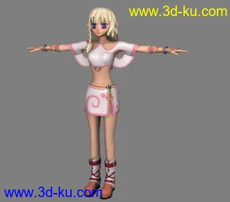 3D打印模型卡通女孩的图片