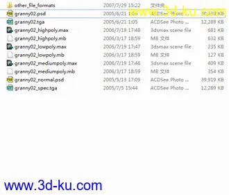 3D打印模型高精度写实的老婆婆哦的图片