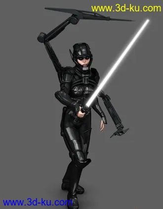 3D打印模型美女士兵的图片