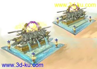 3D打印模型100％原创天地玄门场景的图片