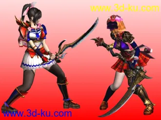 3D打印模型御武弥生VS神代纱罗的图片