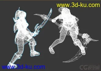 3D打印模型御武弥生VS神代纱罗的图片