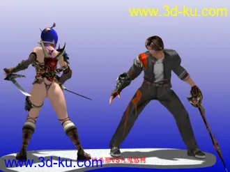 3D打印模型八神杀那VS九鬼悠的图片