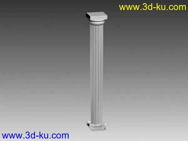 欧式构件“罗马柱，雕花”模型的图片2