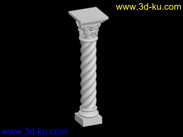 欧式构件“罗马柱，雕花”模型的图片5