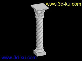 3D打印模型欧式构件“罗马柱，雕花”的图片