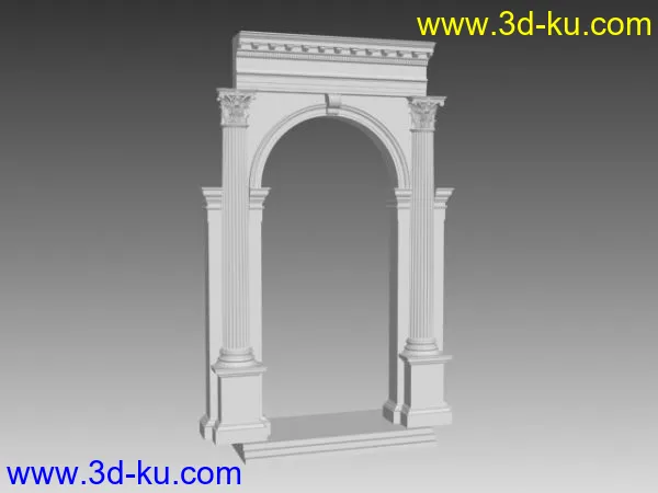 欧式构件“罗马柱，雕花”模型的图片8
