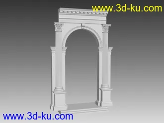 3D打印模型欧式构件“罗马柱，雕花”的图片