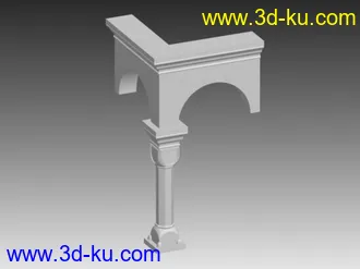 3D打印模型欧式构件“罗马柱，雕花”的图片