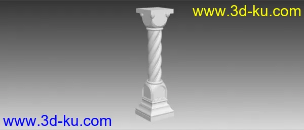 欧式构件“罗马柱，雕花”模型的图片12