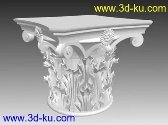 3D打印模型欧式构件“罗马柱，雕花”的图片