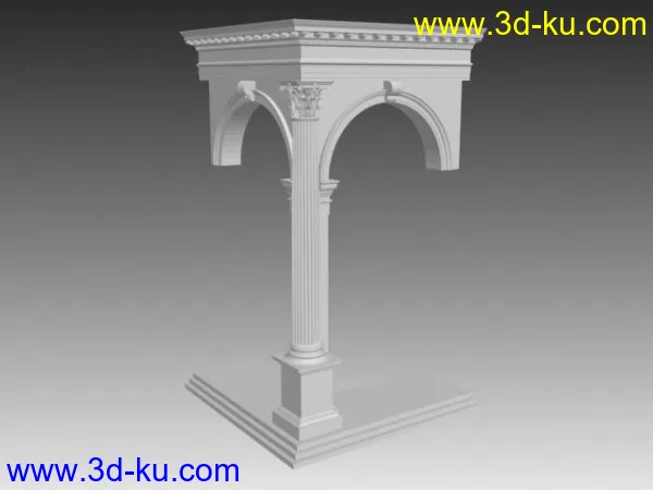 欧式构件“罗马柱，雕花”模型的图片16