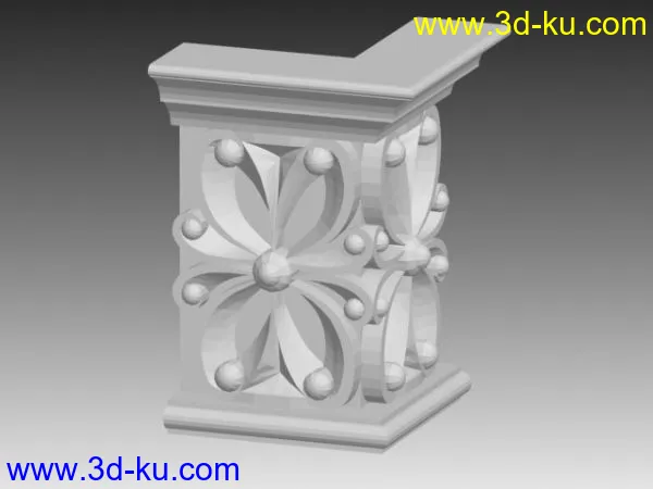 欧式构件“罗马柱，雕花”模型的图片18