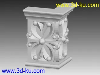 3D打印模型欧式构件“罗马柱，雕花”的图片