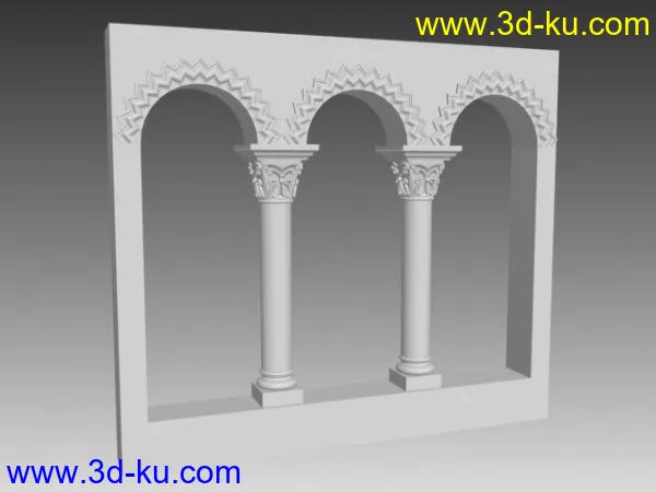 欧式构件“罗马柱，雕花”模型的图片19
