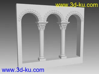 3D打印模型欧式构件“罗马柱，雕花”的图片