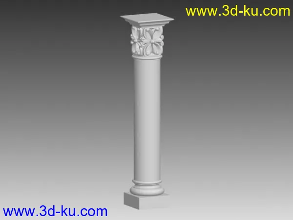 欧式构件“罗马柱，雕花”模型的图片22