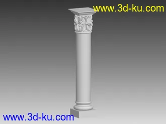 3D打印模型欧式构件“罗马柱，雕花”的图片