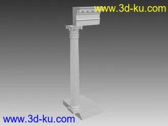 3D打印模型欧式构件“罗马柱，雕花”的图片