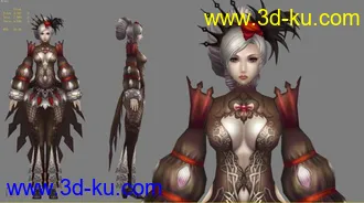 3D打印模型；礼服装女人（重置）的图片