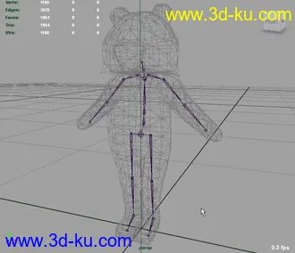 3D打印模型PedoBear = Bone + OBJ的图片