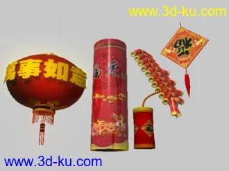 3D打印模型一些春节元素...福字...鞭炮...灯笼...以及做中国结的插件...的图片