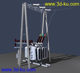 一套室外建筑模型-----------高压电器的图片