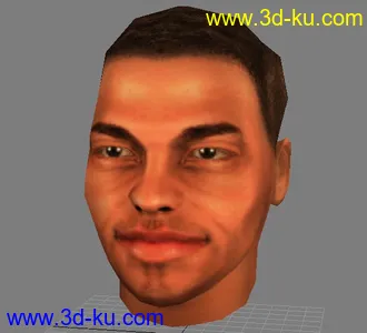 3D打印模型自已做的一个人头 贴图是手绘PSD原文件的图片