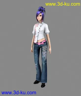 3D打印模型girl女孩(带贴图)的图片